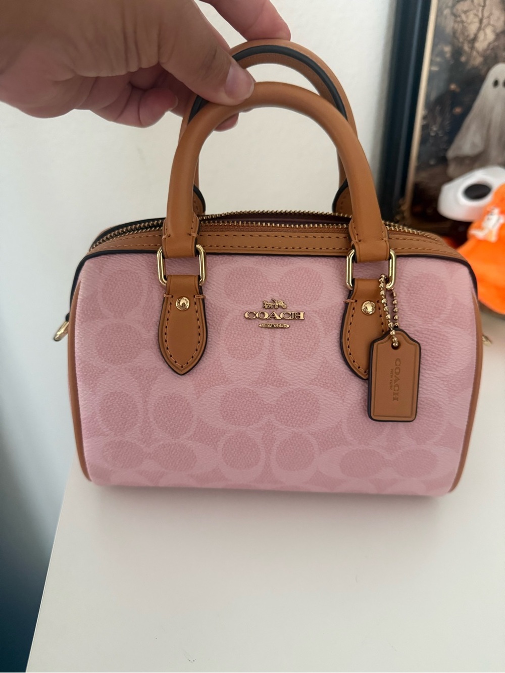 Coach Power Pink Mini Rowan
